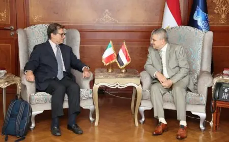 الفريق أسامة ربيع يناقش مع المبعوث الإيطالي لمشروع IMEC تعزيز التعاون المشترك