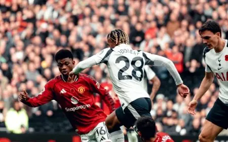 مباراة مثيرة تنتهي بتعادل توتنهام ومانشستر يونايتد في الدوري الإنجليزي الممتاز
