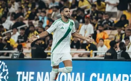 حسم ديربي جدة: رياض محرز وإدوارد ميندي يقودان الأهلي للفوز على الاتحاد