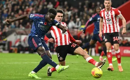 أرسنال يتعادل مع سندرلاند في مباراة مثيرة في الدوري الإنجليزي