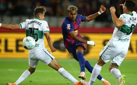 لامين يامال يخطط لإضافة ضحية جديدة إلى رصيده مع برشلونة