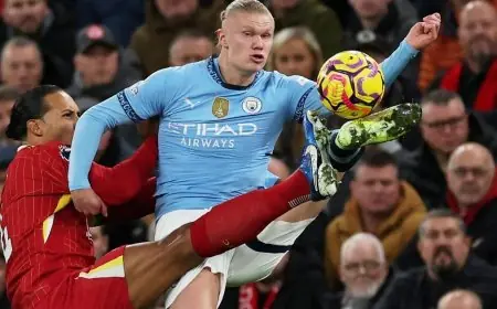 هل يتمكن هالاند من التفوق على فان دايك وتسجيل هدفين في شباك ليفربول؟