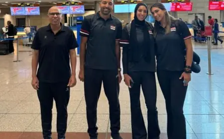 بعثة منتخب سيدات الطائرة الشاطئية تنطلق نحو أستراليا للمنافسة في بطولة العالم