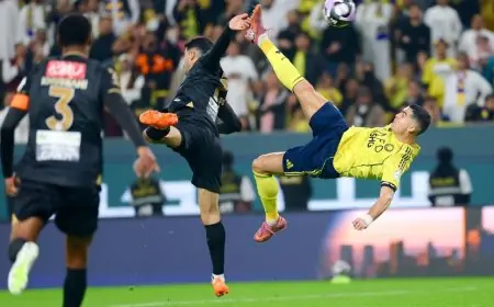 النصر يتألق برباعية رائعة ضد الخليج وكريستيانو رونالدو يسجل هدفًا خرافيًا