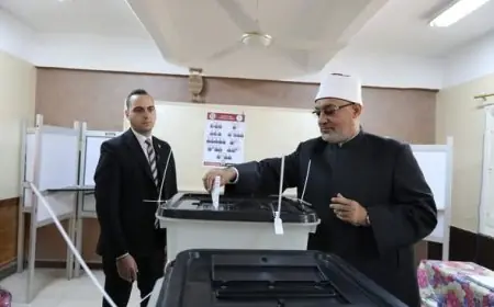 مفتي الجمهورية يُشارك في انتخابات مجلس النواب 2025 ويسجل صوته