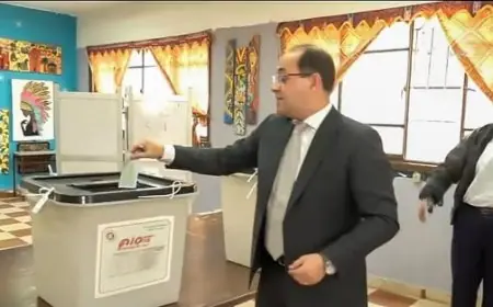وزير المالية يشارك في التصويت بانتخابات مجلس النواب
