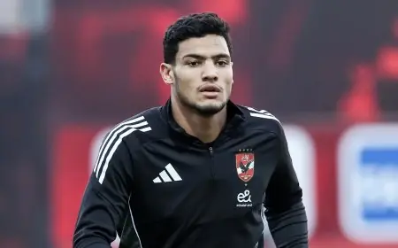 إصابة مصطفى العش بارتجاج بسيط خلال تدريبات الأهلي اليوم