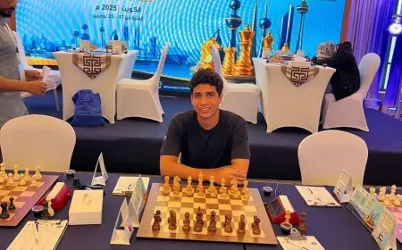 أدهم قنديل يتألق ويحصد الذهبية في البطولة العربية للشطرنج ورئيس الاتحاد يكافئه بمكافأة فورية
