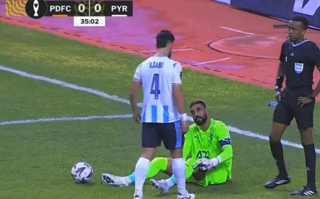 إصابة أحمد الشناوي تجبر بيراميدز على تبديل اضطراري في مباراته مع باور ديناموز