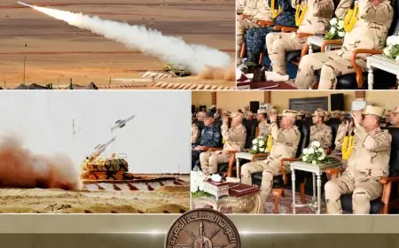 وزير الدفاع يحضر تنفيذ المرحلة الرئيسية للرماية الصاروخية لقوات الدفاع الجوي