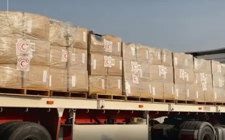 الهلال الأحمر المصري يدعم غزة بـ 10500 طن من المساعدات و 91 ألف قطعة ملابس شتوية