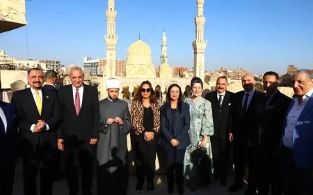 تفقد وزراء التضامن والتنمية المحلية والأوقاف أعمال تطوير منطقة مسجد السيد البدوي