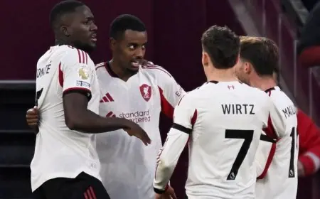 إيزاك يكسر صيامه التهديفي مع ليفربول في الدوري الممتاز