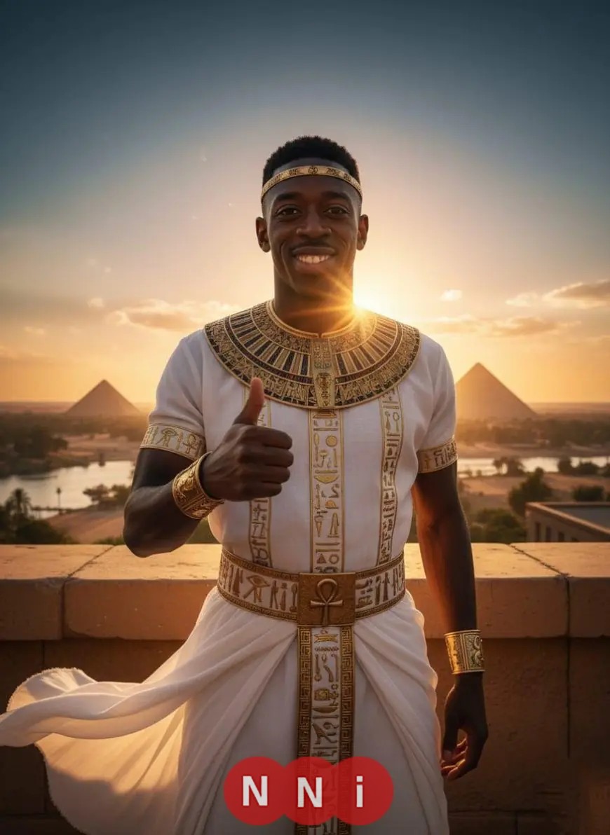 عثمان ديمبيلي يتألق بالزي الفرعوني في حفل افتتاح المتحف المصري الكبير