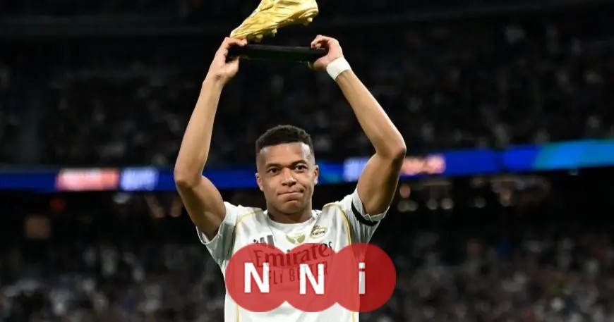 كيليان مبابي يشارك فرحة الحذاء الذهبي مع عشاق ريال مدريد