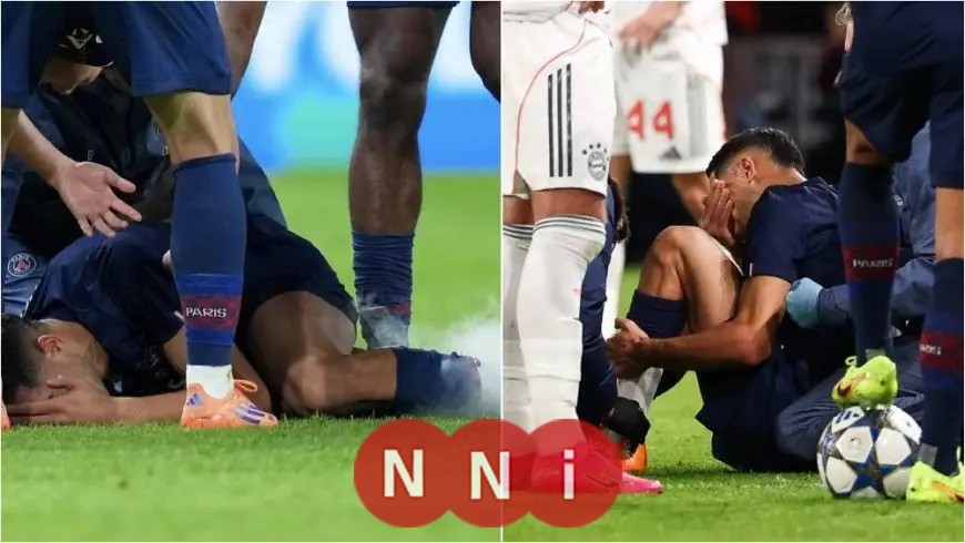 إصابة مروعة لأشرف حكيمي قبل 45 يومًا من كأس أمم أفريقيا خلال مباراة دوري أبطال أوروبا