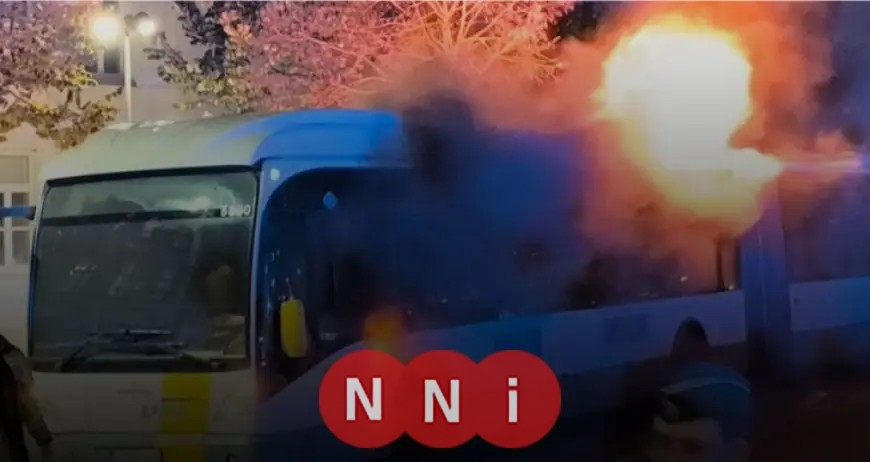 حادث مرعب في دوري الأبطال اشتعال حافلة جماهير برشلونة قبل مواجهة كلوب بروج