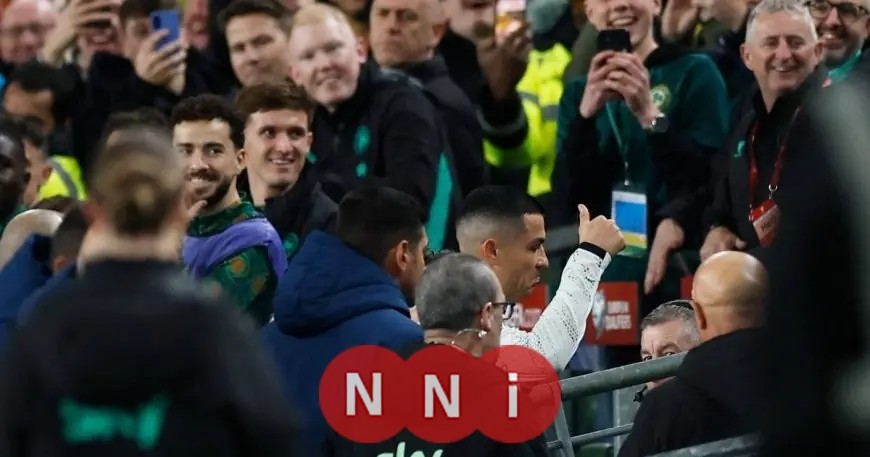 طرد كريستيانو رونالدو يشعل مباراة البرتغال وأيرلندا