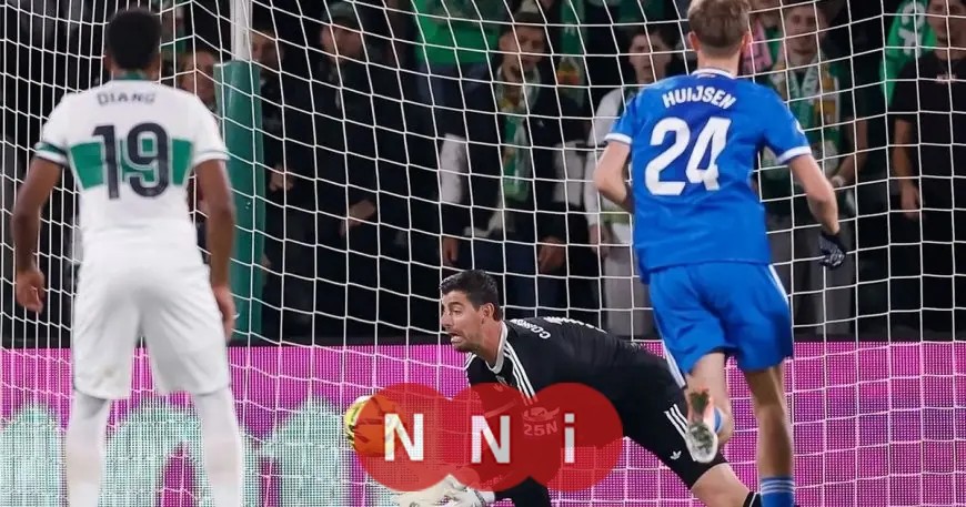 ضربة قوية لريال مدريد: غياب كورتوا “المريض” عن رحلته إلى أثينا