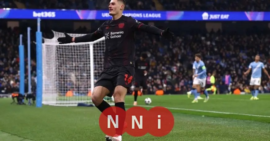 ليفركوزن يحقق انتصاراً مذهلاً بثنائية ضد مانشستر سيتي في ملعب الاتحاد