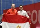 أشرف صبحي يهنيء محمد السيد بفوز تاريخي بذهبية كأس العالم للسلاح