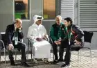 وزير الرياضة القطري يشارك في تدريبات منتخب مصر استعدادًا لمواجهة الأردن