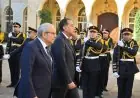استقبال رسمي حافل لرئيس الوزراء في السراي الحكومي ببيروت عند وصوله
