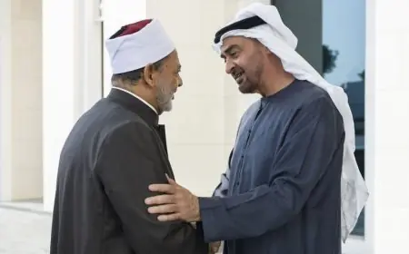 تهنئة شيخ الأزهر للشيخ محمد بن زايد والشعب الإماراتي بمناسبة اليوم الوطني الـ54