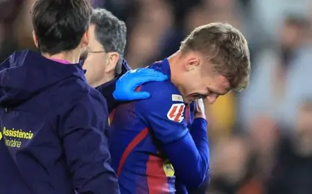 صدمة لبرشلونة غياب أولمو حتى عام 2026