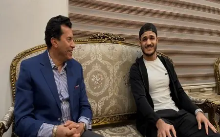 وزير الرياضة يرحب بعودة البطل مصطفى حسين للمنتخب بعد تجاوز أزمة التجنيس