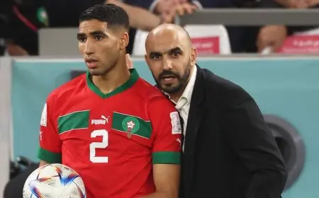 وليد الركراكي يثني على جدية أشرف حكيمي واستعداده لبداية كأس أمم إفريقيا