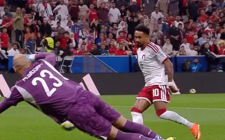 الإمارات يحقق تقدماً على مصر بهدف في كأس العرب