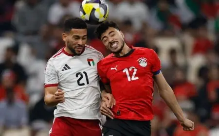 مصر تنتزع نقطة حاسمة من الإمارات في اللحظات الأخيرة بكأس العرب