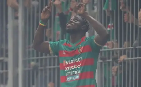 مولودية الجزائر يتفوق في الديربي ضد شباب بلوزداد ويتصدر الدوري الجزائري