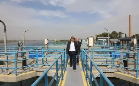 محافظ الجيزة يتابع محطتي مياه الشرب والصرف الصحي في الفهميين والمشتل بمركز الصف