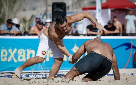 الاتحاد الدولي للمصارعة يوضح سبب غياب المصارعة الشاطئية عن دورة الألعاب الأفريقية للشباب