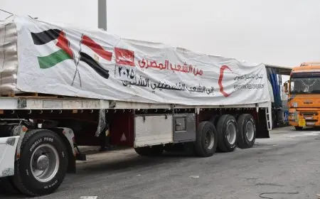الهلال الأحمر المصري يرسل قافلة زاد العزة محملة بأكثر من 10 آلاف طن مساعدات و45 ألف بطانية