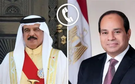 الرئيس السيسي وملك البحرين يبحثان تعزيز العلاقات الثنائية بين مصر والبحرين