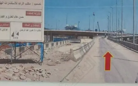 إغلاق كامل للمحور المركزي الموازي لمدة شهر لاستكمال أعمال التطوير