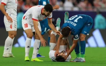 يزن النعيمات يطمئن جمهور الأردن بعد إصابته في الركبة