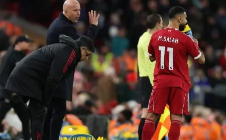 سلوت: إشراك صلاح قرار سهل وليفربول يعتمد عليه