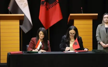 المشاط تبرم مذكرتي تفاهم لتعزيز الاستثمارات والمهارات الاقتصادية بين مصر وألبانيا