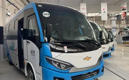 النصر للسيارات تكشف عن أول دفعة من الميني باصات الحديثة في مدينة العلمين الجديدة