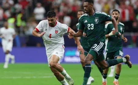 حذر وترقب في تعادل السعودية والأردن بالشوط الأول