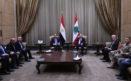 استقبال رئيس الوزراء اللبناني للدكتور مصطفى مدبولي في مطار رفيق الحريري الدولي