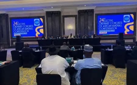 منصور أريمو يواصل قيادة الاتحاد الإفريقي لكرة اليد بولاية جديدة ومدحت البلتاجي نائبًا أول