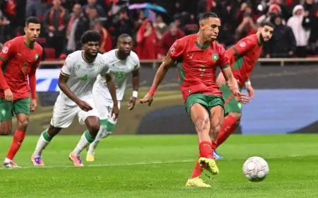 سفيان رحيمي يهدر ركلة جزاء في مباراة المغرب ضد جزر القمر لحسابات أسود الأطلس