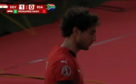 محمد هاني يقدم اعتذارًا بعد الطرد أمام جنوب إفريقيا ويؤكد عزم المنتخب على تحقيق اللقب