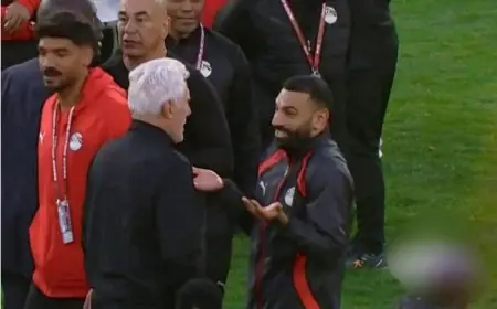 منتخب مصر ينفي حدوث أي محادثات بين صلاح ومدرب جنوب إفريقيا حول ركلة الجزاء