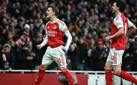 مارتن أوديغارد يشيد بمستوى أرسنال في الفوز المستحق على برايتون رغم التحديات